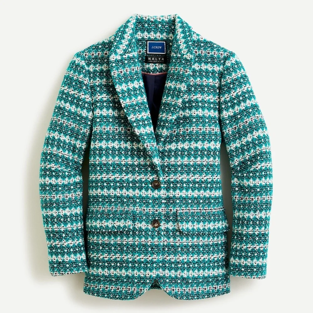 J. Crew Collection boyfriend blazer in Italian jacquard wool tweed